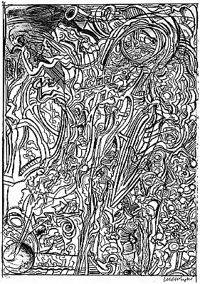 1991 - Nachtauge - Lithographie auf Zink - 99,7x69,9cm
